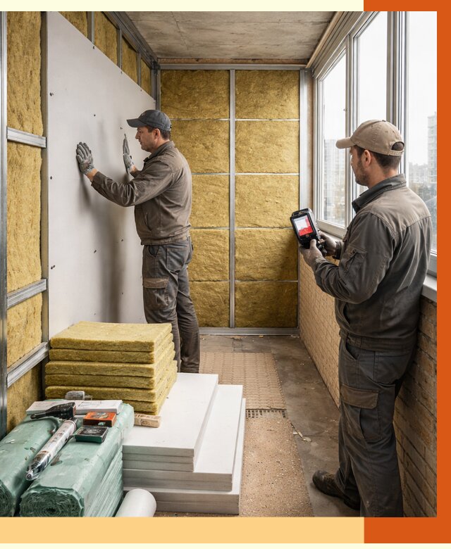 Утепление балкона в Рязани от 4621 руб. под ключ | ТепломастерРзн